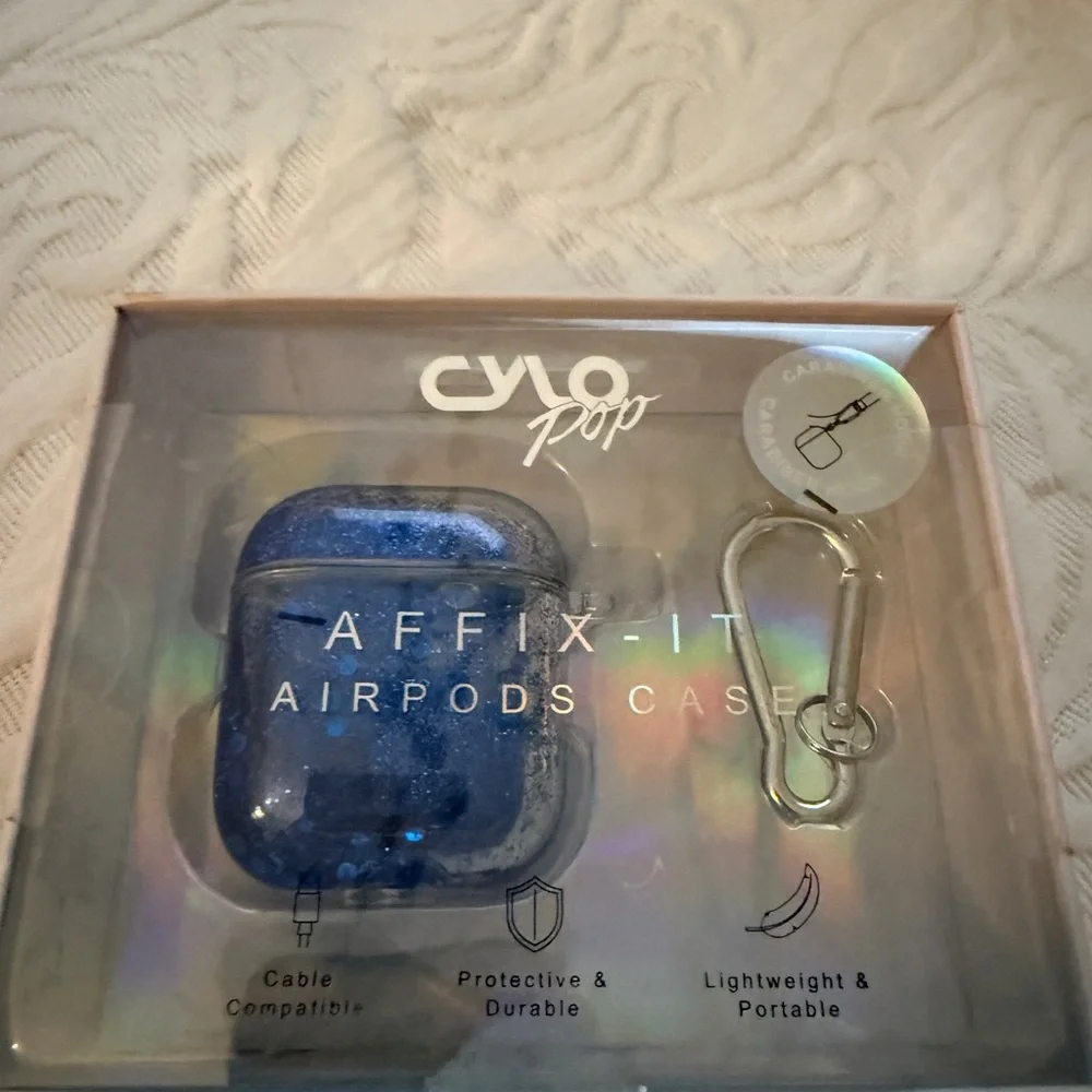 Blue Glitter AirPods Case Cover